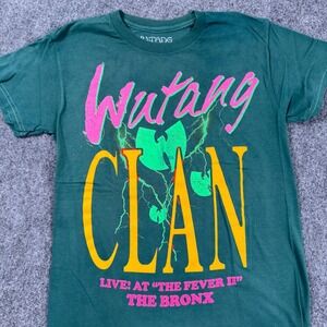 Wu Tang Clan T-Shirt Small Blue Live at Fever II Bronx Graphic Short Sleeve Mens